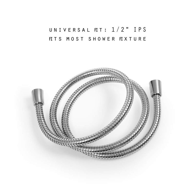 JAKARDA Shower Hose Replacement, 60-inch 304 Stainless Steel Hand Held Shower Hose With Brass Fitting (60-inch, Stainless Steel) - Image 5